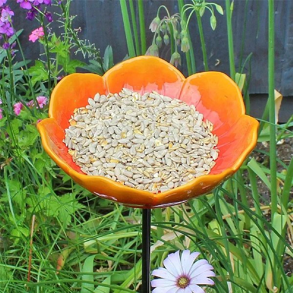 Wildlife World Red Wild Poppy Bird Feeder