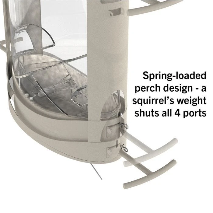 Squirrel-X X1 Squirrel-Resistant Bird Feeder With Spring-Loaded Perches - 4.2 Lb - Image 3