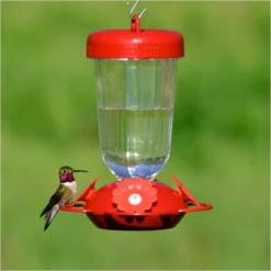 Perky-PetĀ® Red Impatient Top Fill Plastic Hummingbird Feeder