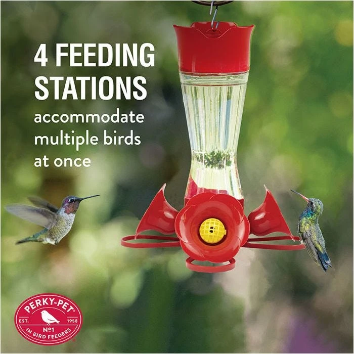 Perky-PetĀ® Pinch-Waist Glass Hummingbird Feeder - 8 Oz Nectar Capacity - Image 8