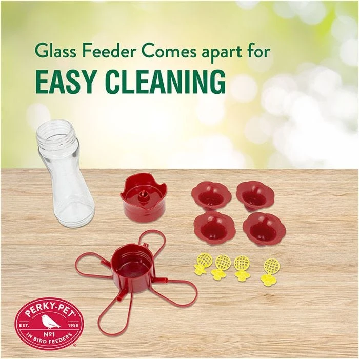 Perky-PetĀ® Pinch-Waist Glass Hummingbird Feeder - 8 Oz Nectar Capacity - Image 5
