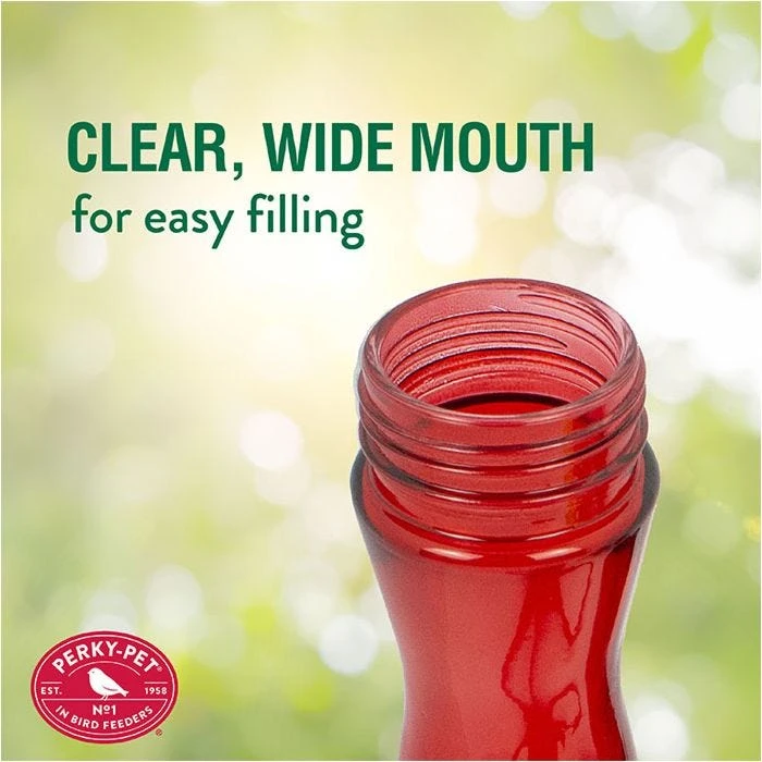Perky-Pet® Pinch-Waist Red Glass Hummingbird Feeder - 8 Oz Nectar Capacity - Image 3