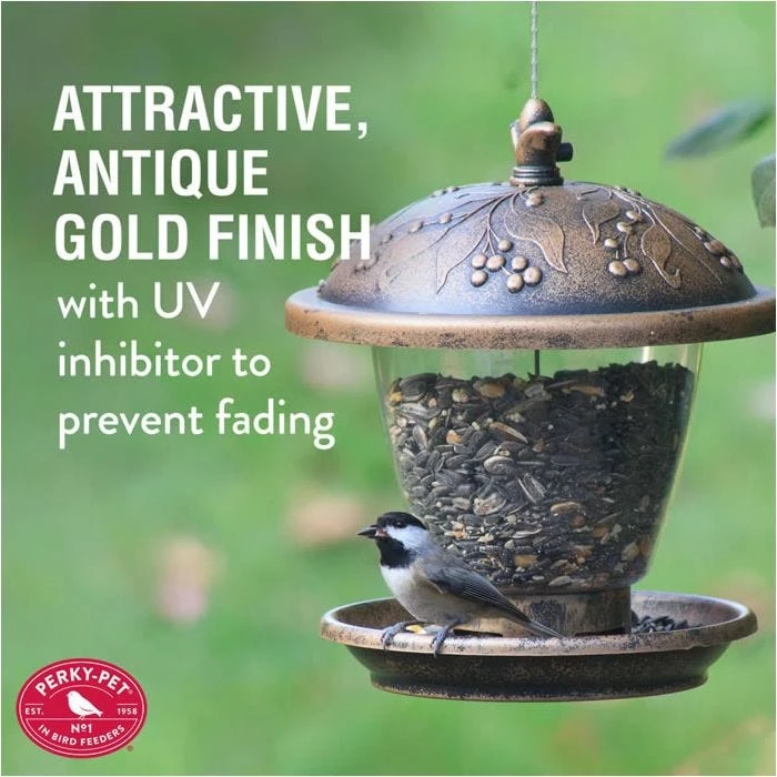Perky-PetĀ® Holly Berry Gilded Chalet Wild Bird Feeder - Image 3