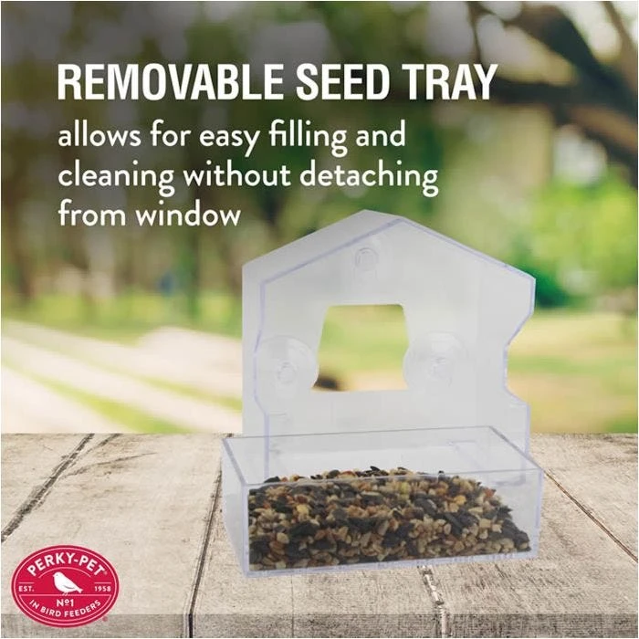 Perky-Pet® Window Bird Feeder - ½ Lb Seed Capacity - Image 6