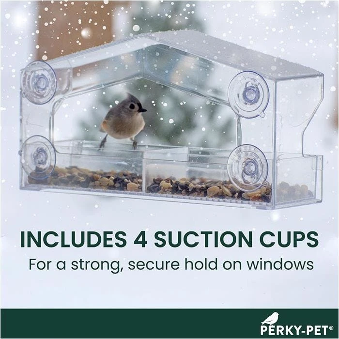 Perky-Pet® Dual-Seed Window Bird Feeder - 1 Lb Seed Capacity - Image 8