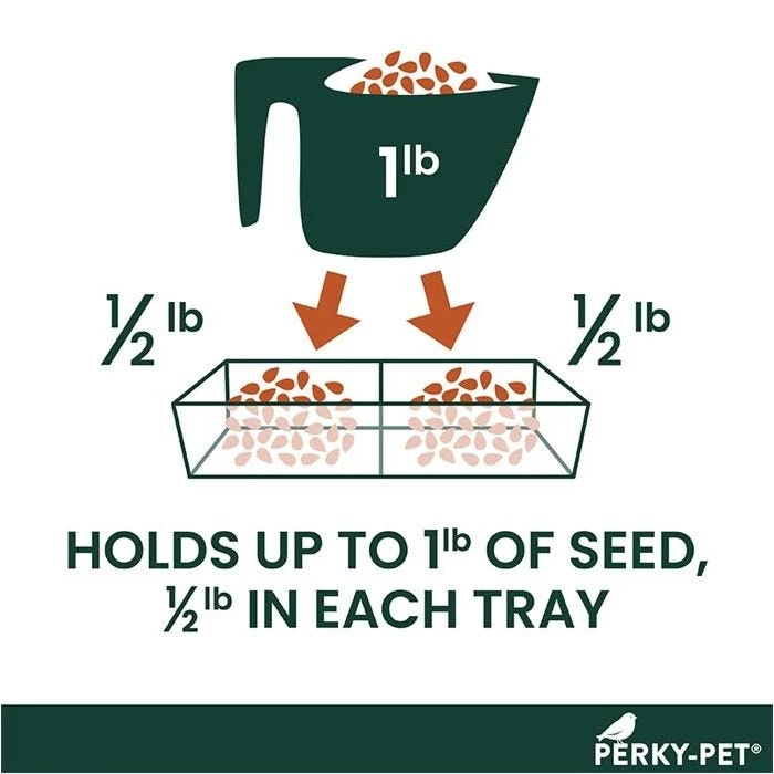 Perky-Pet® Dual-Seed Window Bird Feeder - 1 Lb Seed Capacity - Image 9