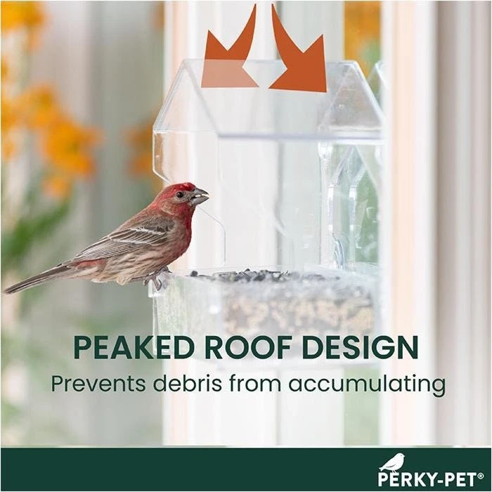 Perky-Pet® Dual-Seed Window Bird Feeder - 1 Lb Seed Capacity - Image 11