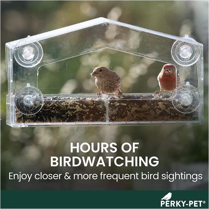 Perky-Pet® Dual-Seed Window Bird Feeder - 1 Lb Seed Capacity - Image 12