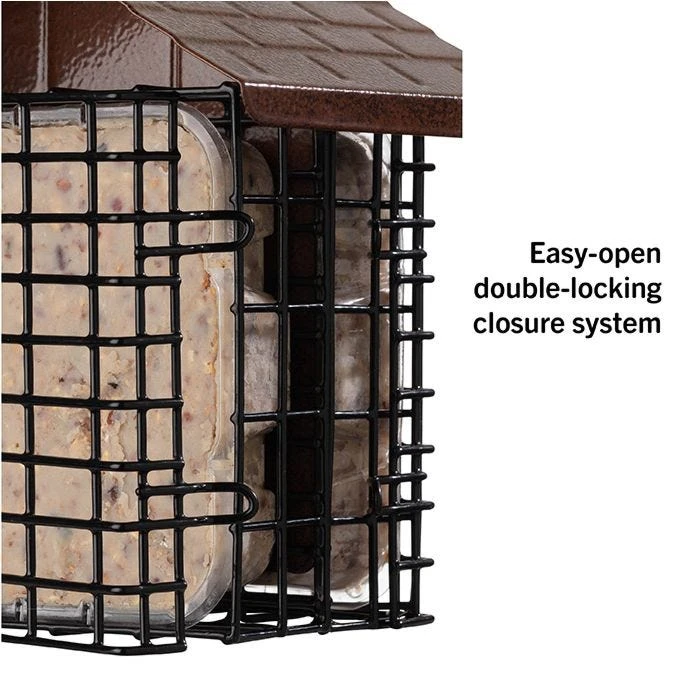 More Birds® Two Cake Suet Buffet Bird Feeder With Weather Guard - Image 4
