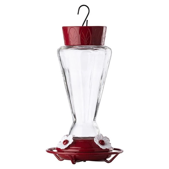 More Birds® Royal Glass Hummingbird Feeder With Ant Moat - 28 Oz - Image 2