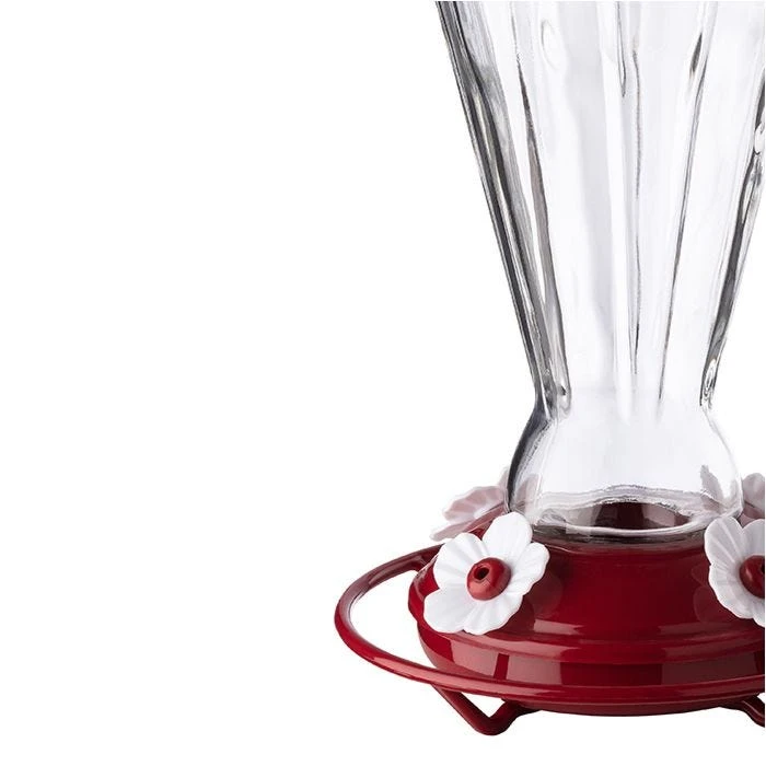 More Birds® Royal Glass Hummingbird Feeder With Ant Moat - 28 Oz - Image 4