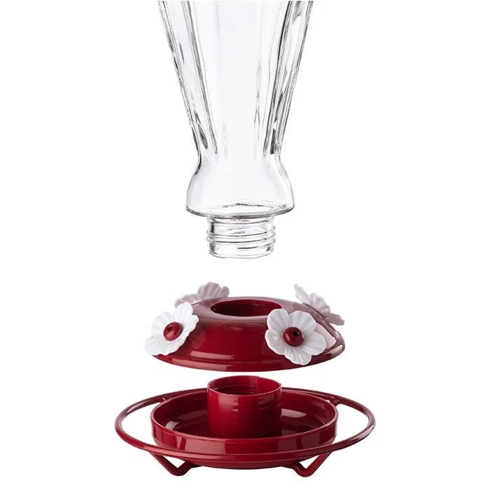 More Birds® Royal Glass Hummingbird Feeder With Ant Moat - 28 Oz - Image 6