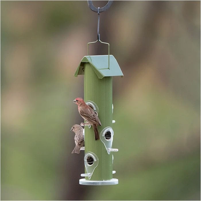 Perky-Pet® Green Metal Tube Wild Bird Feeder - Image 8