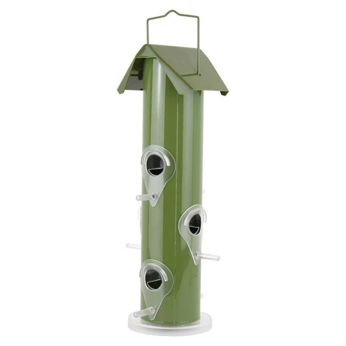 Perky-Pet® Green Metal Tube Wild Bird Feeder - Image 2