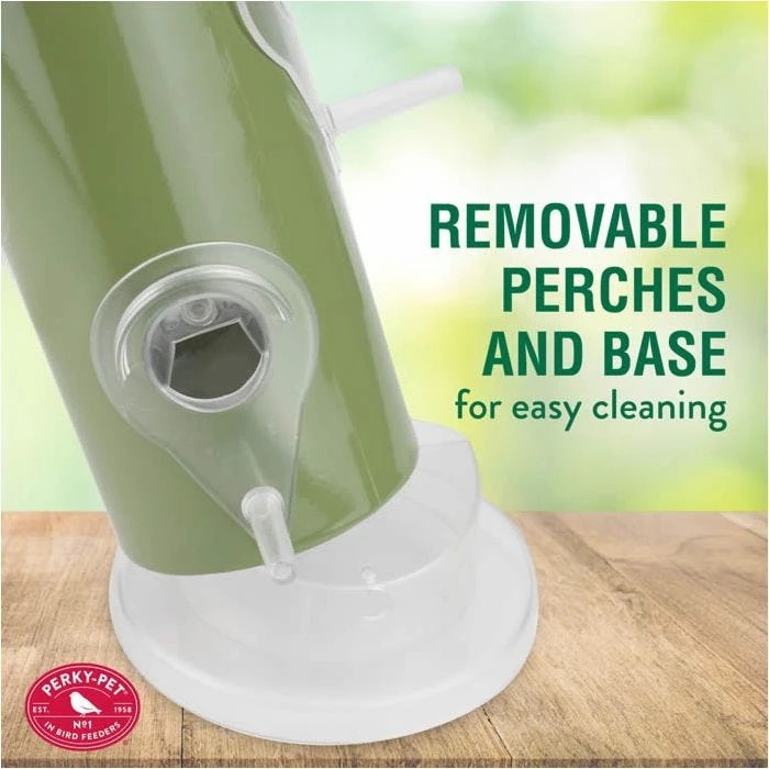 Perky-Pet® Green Metal Tube Wild Bird Feeder - Image 6