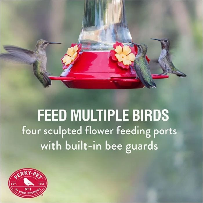 Perky-Pet® Adjustable Perch Glass Hummingbird Feeder - Image 3