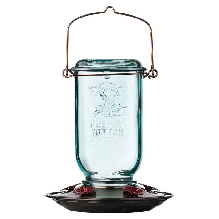 More Birds® Mason Jar Glass Hummingbird Feeder - 25 Oz - Image 2