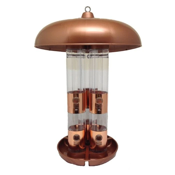 Perky-Pet® Copper Finish Triple Tube Bird Feeder - Image 3