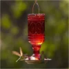 More Birds® Jewel Glass Hummingbird Feeder, Red - 20 Oz