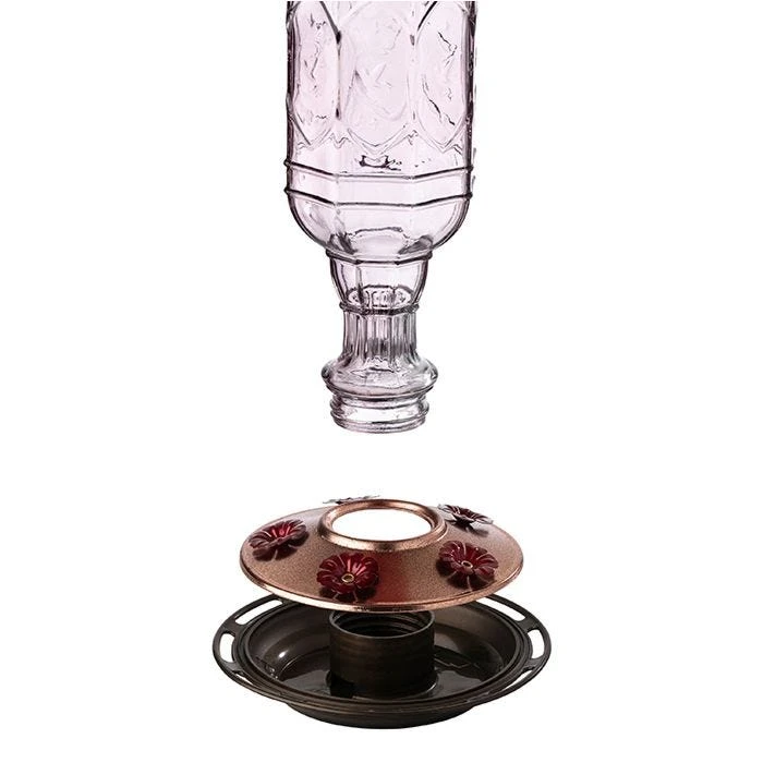 More Birds® Jewel Glass Hummingbird Feeder, Amethyst - 20 Oz - Image 5