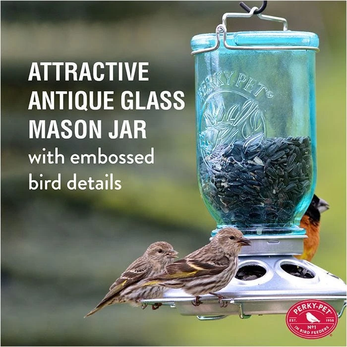 Perky-Pet® Mason Jar Wild Bird Feeder - Image 4