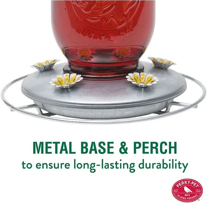 Perky-Pet® Red Mason Jar Hummingbird Feeder - Image 5