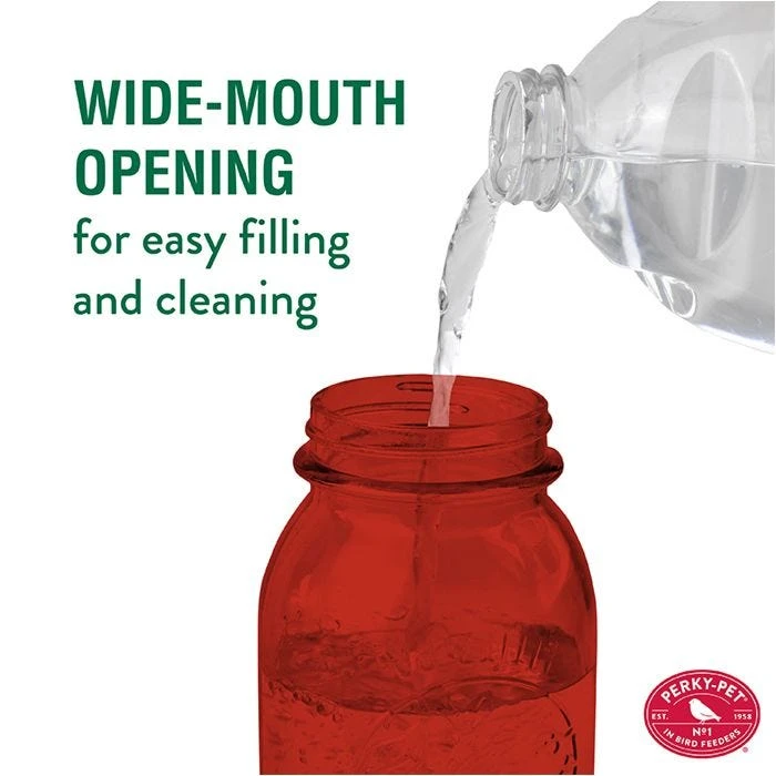 Perky-Pet® Red Mason Jar Hummingbird Feeder - Image 6