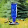 Perky-Pet® Cobalt Blue Square Antique Glass Bottle Hummingbird Feeder