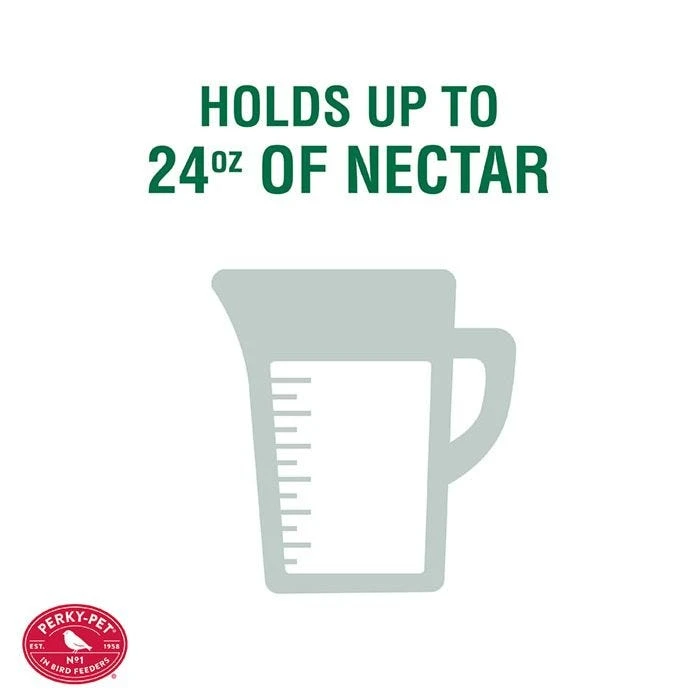Perky-PetĀ® Red Antique Glass Bottle Hummingbird Feeder - 24 Oz Nectar Capacity - Image 6
