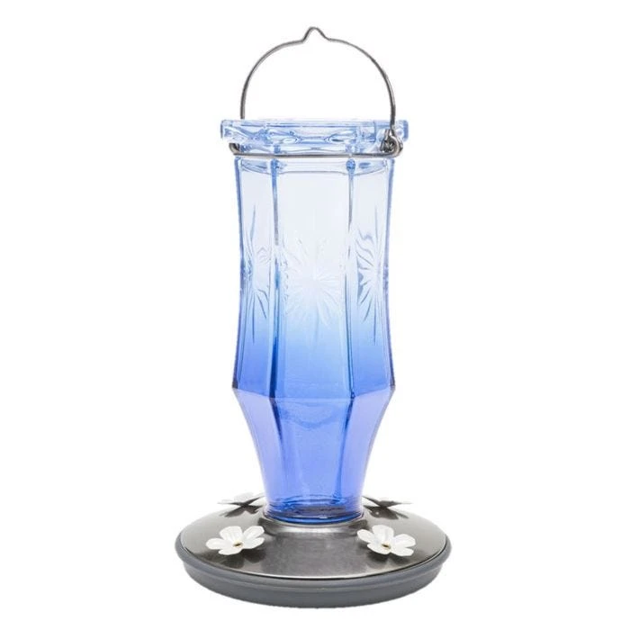 Perky-Pet® Sapphire Starburst Vintage Glass Hummingbird Feeder - Image 2