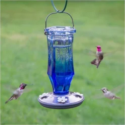 Perky-Pet® Sapphire Starburst Vintage Glass Hummingbird Feeder