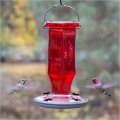 Perky-PetĀ® Ruby Starburst Vintage Glass Hummingbird Feeder