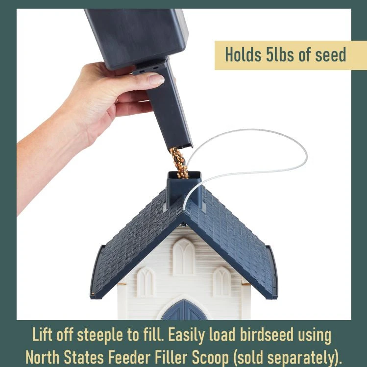 Village Collection Little White Church Bird Feeder - Image 2