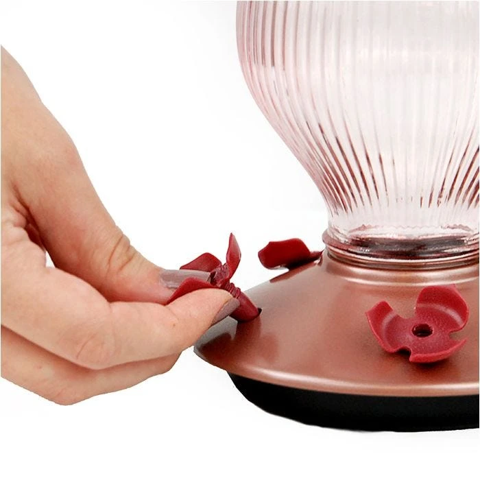 Perky-PetĀ® Rose Gold Top-Fill Glass Hummingbird Feeder - Image 14