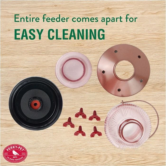 Perky-PetĀ® Rose Gold Top-Fill Glass Hummingbird Feeder - Image 8