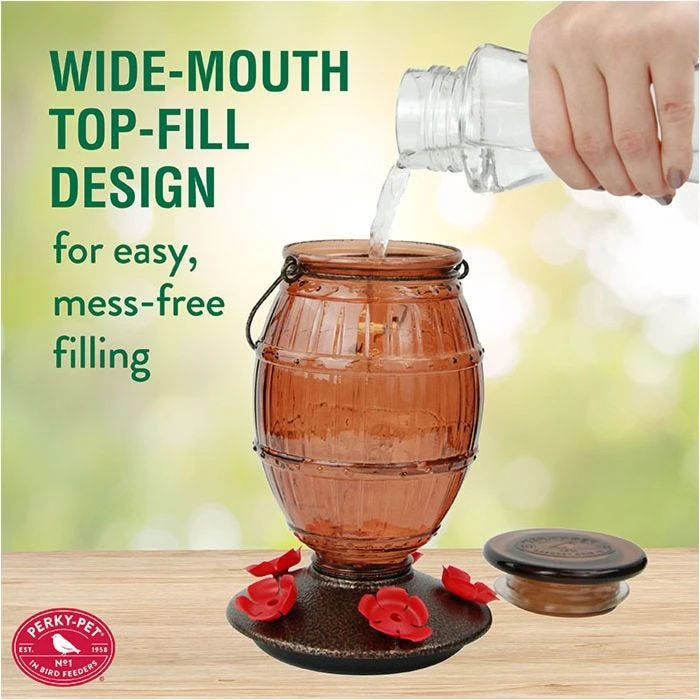 Perky-Pet® Prohibition Top-Fill Glass Hummingbird Feeder - Image 3