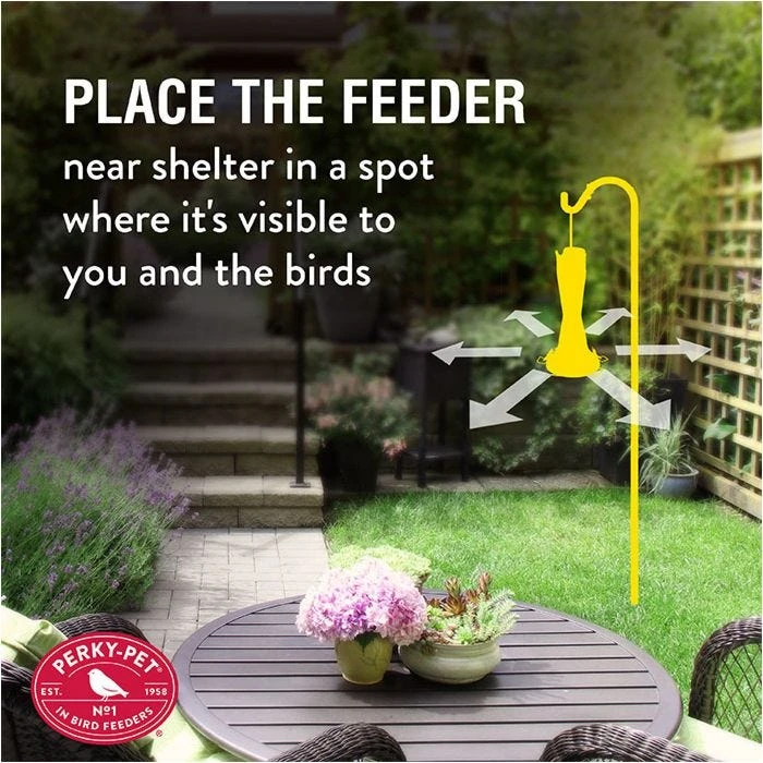 Perky-PetĀ® Top-Fill Favored Pinch-Waist Glass Hummingbird Feeder - 20 Oz Nectar Capacity - Image 10