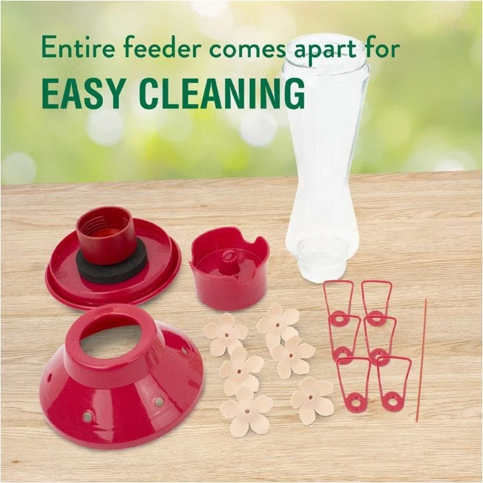 Perky-PetĀ® Top-Fill Favored Pinch-Waist Glass Hummingbird Feeder - 20 Oz Nectar Capacity - Image 8