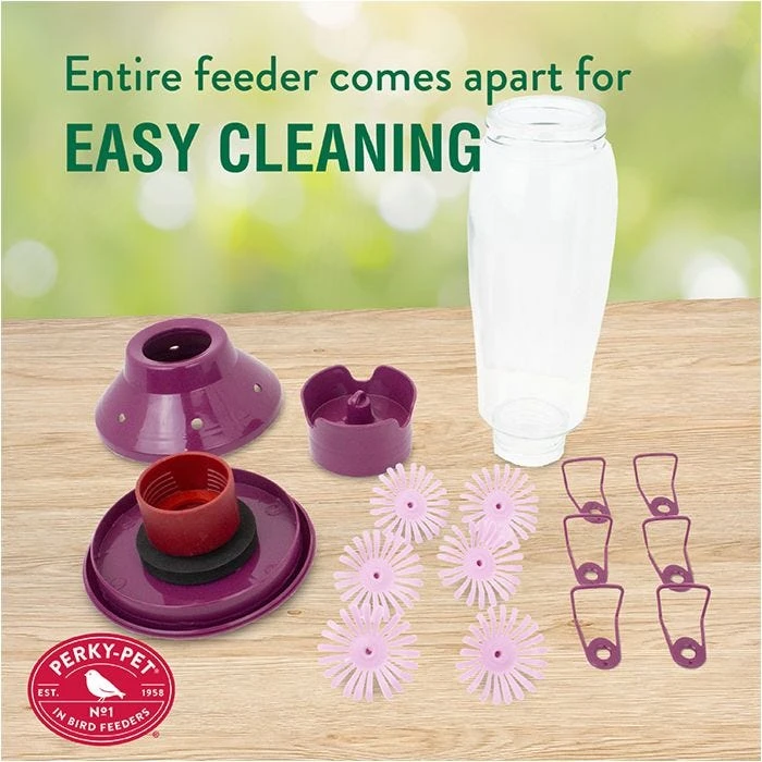 Perky-PetĀ® Top-Fill Hummer's Favorite Glass Hummingbird Feeder - Image 8