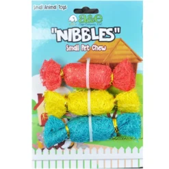 A&E Cage Company Nibbles Loofah Candies Small Pet Toy