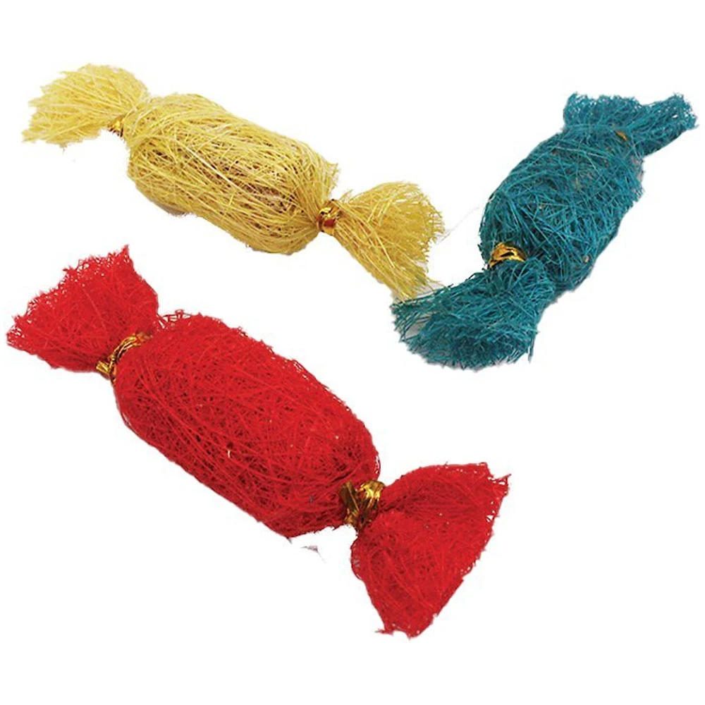 A&E Cage Company Nibbles Loofah Candies Small Pet Toy - Image 2
