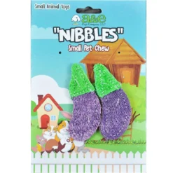 A&E Cage Company Nibbles Loofah Eggplant Small Pet Toy