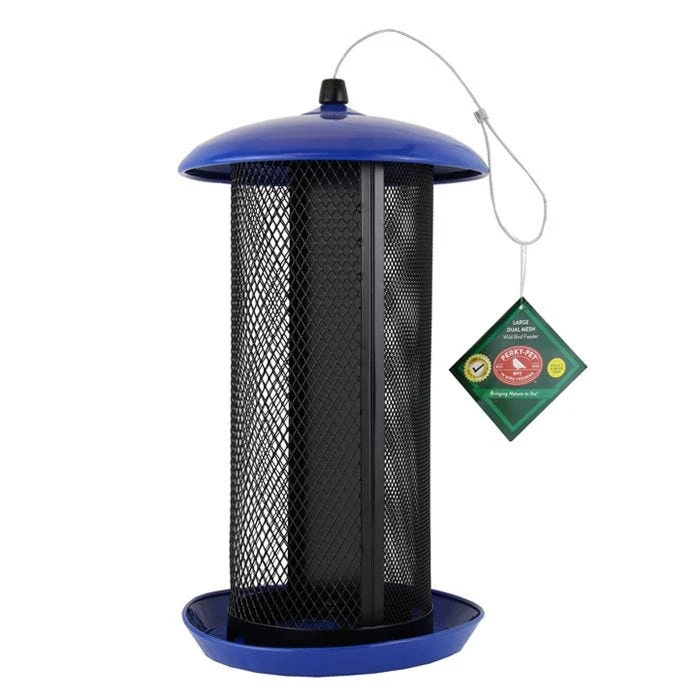 Perky-PetĀ® Large Dual Mesh Seed Feeder Cobalt Blue - Image 2