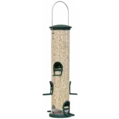 Aspects Big Tube Bird Feeder With Quick-Clean Base - Green