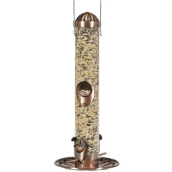 2 In 1 Copper Accent Wild Bird Feeder, Perky Pet #385-2