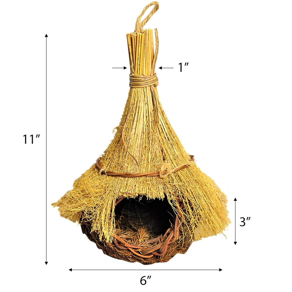 Hanging Natural Finch Nest - Large - Image 2