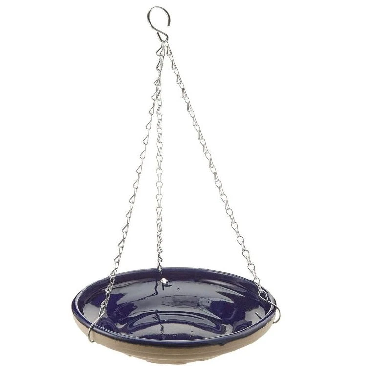 Gardman Glazed Ceramic Hanging Bird Bath/Feeder