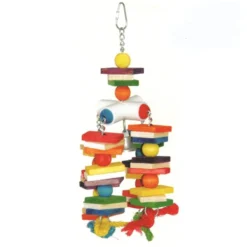 Happy Beaks Toy - 4 Chain & Wooden Blocks