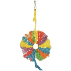 Happy Beaks Toy - Rainbow Sisal Ring (Small)