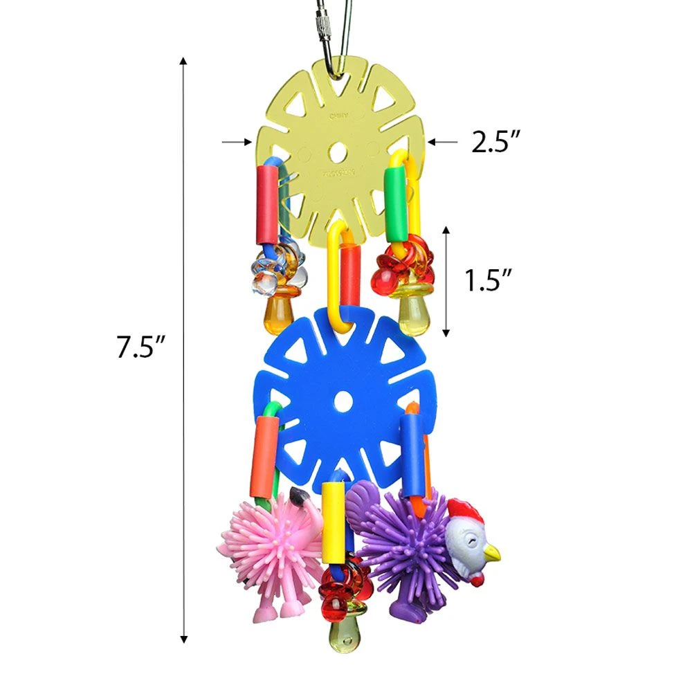 Happy Beaks Toy - Spikey Friends & Sun Chips - Image 2